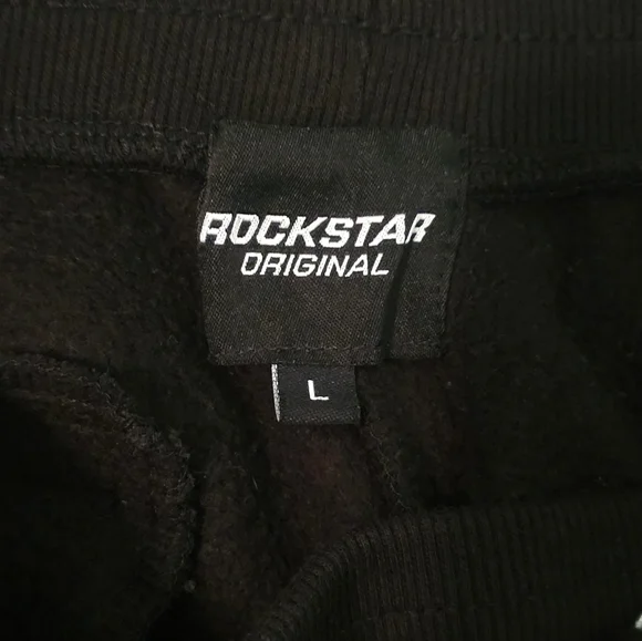 Rockstar Original Black Art Dist Sweatpants Large - Picture 7 of 7